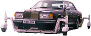 Rolls royce with skid frame fitted